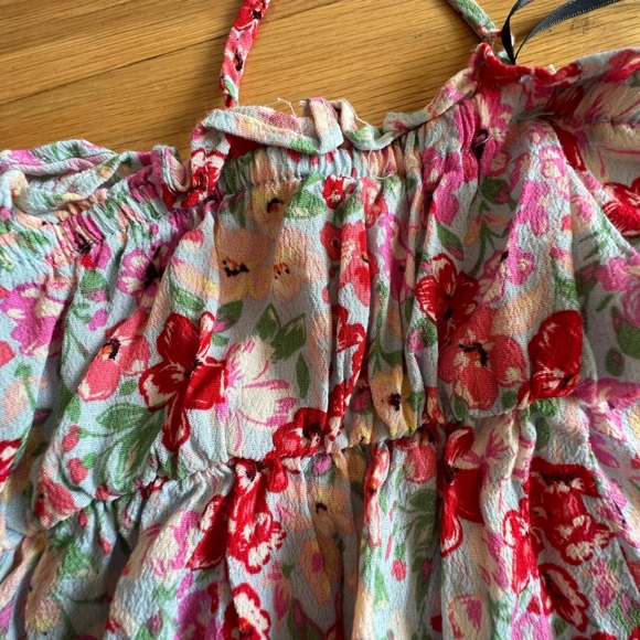 Floral tie strap tank - Picture 4 of 4